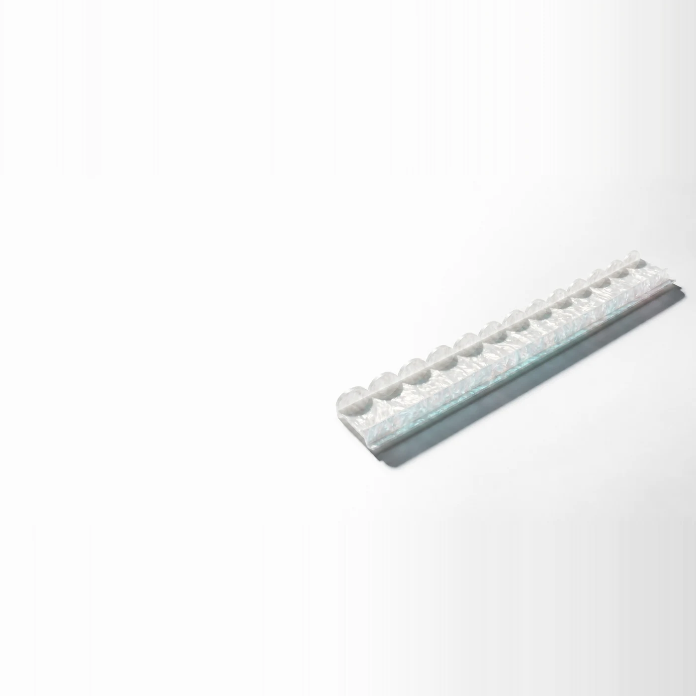 The Pearl White Racks, Set of 4, four pearl white acrylic mahjong racks with a cloud swirl finish